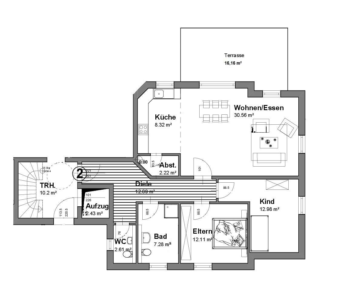 Barrierefreie Wohnung mit eigenem Garten